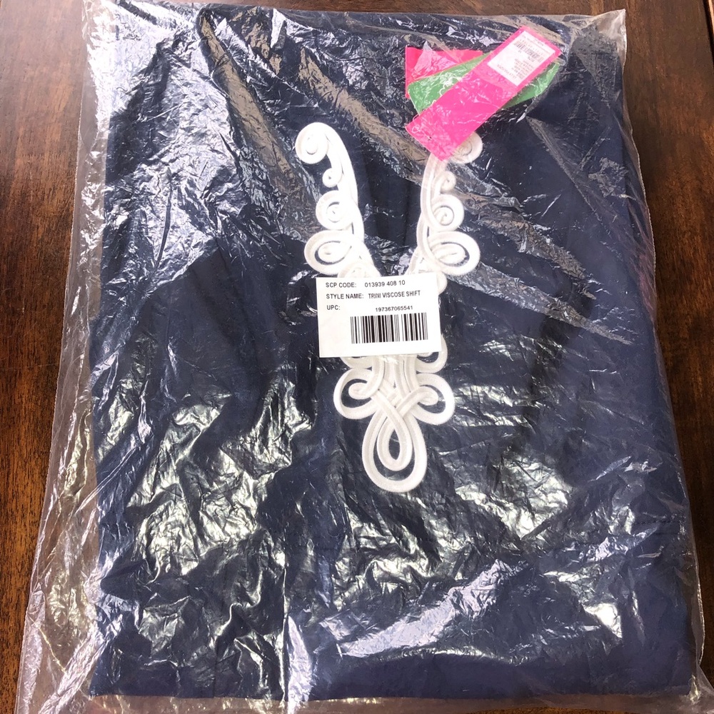 Lilly Pulitzer Trini Shift in True Navy New Size 10 - Picture 14 of 14